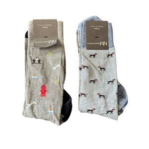 Neiman Marcus Dog Print Casual Socks